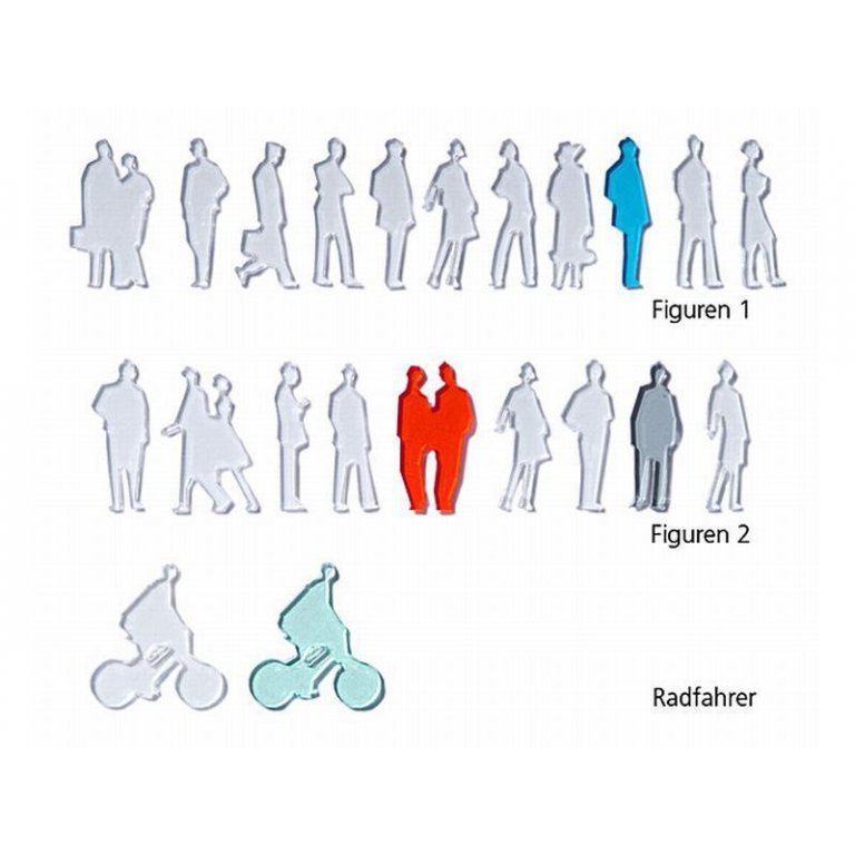 Acrylglas Silhouetten-Figuren, gelasert, 1:100