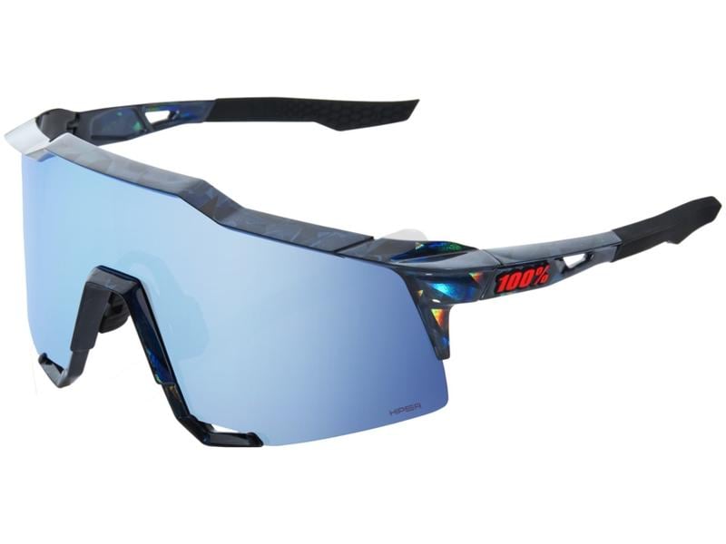 100% Sportbrille Speedcraft SL Black Holographic/Blue Multi Sport-Performance-Sonnenbrille