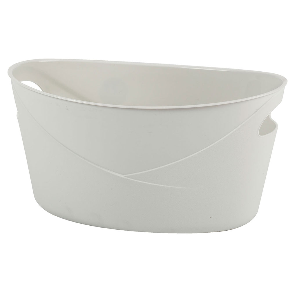 Corbeille à linge FLORA blanche 2L
