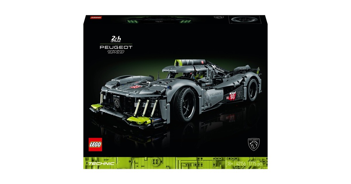 LEGOTechnic - PEUGEOT 9X8 24H Le Mans Hybrid Hypercar Constructiespeelgoed  (42156)
