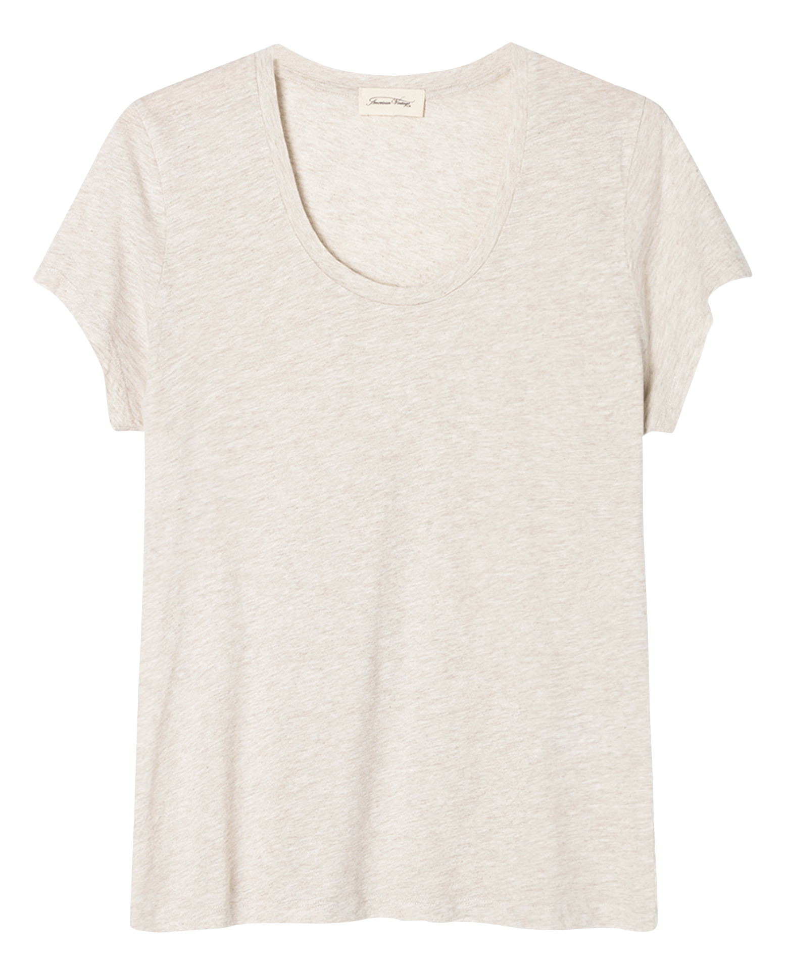 JACKSONVILLE - Tee-shirt col rond en coton mélangé | Beige
