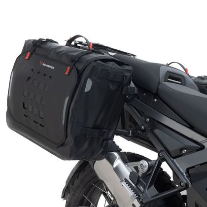 Sacoches cavalières SW-MOTECH SysBag WP L/L (27-40 litres x 2) complet avec support - Noir