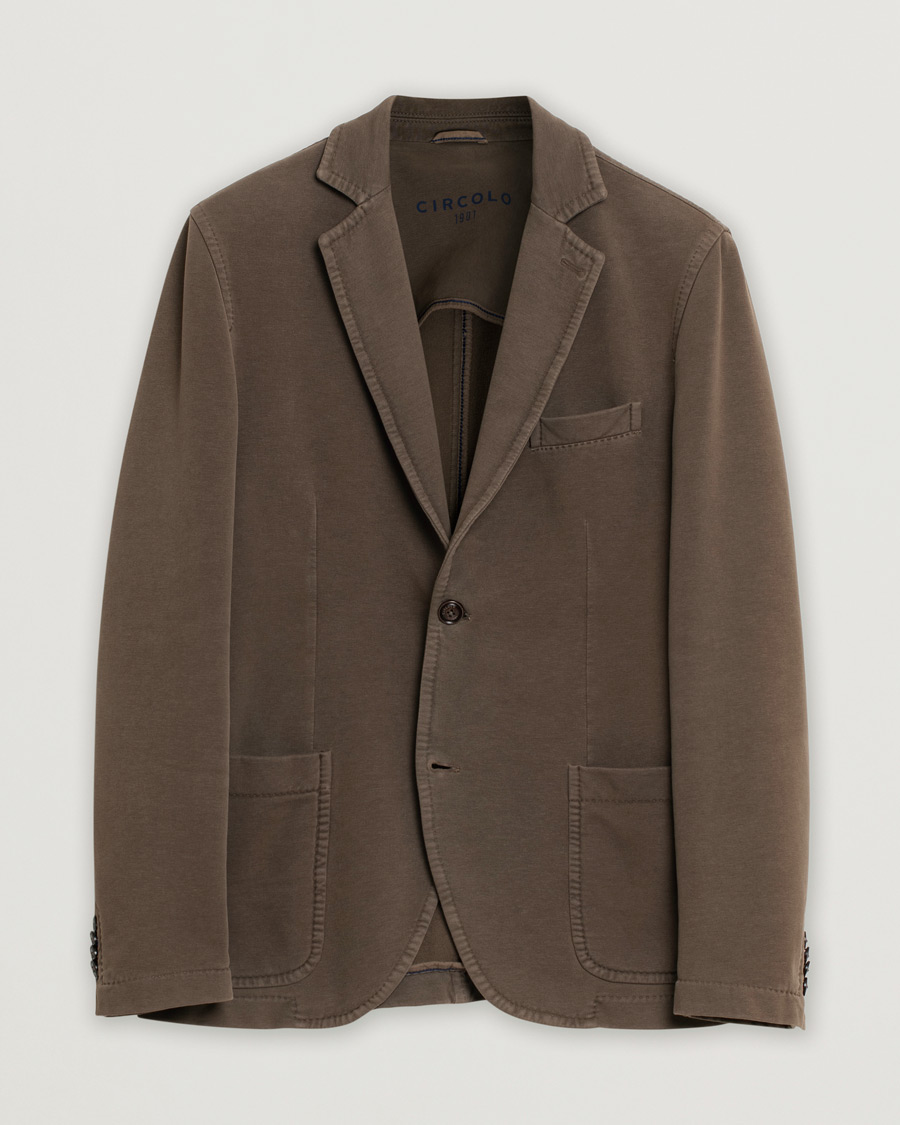 Circolo 1901 Jersey Patch Pocket Blazer Fango Brown 48