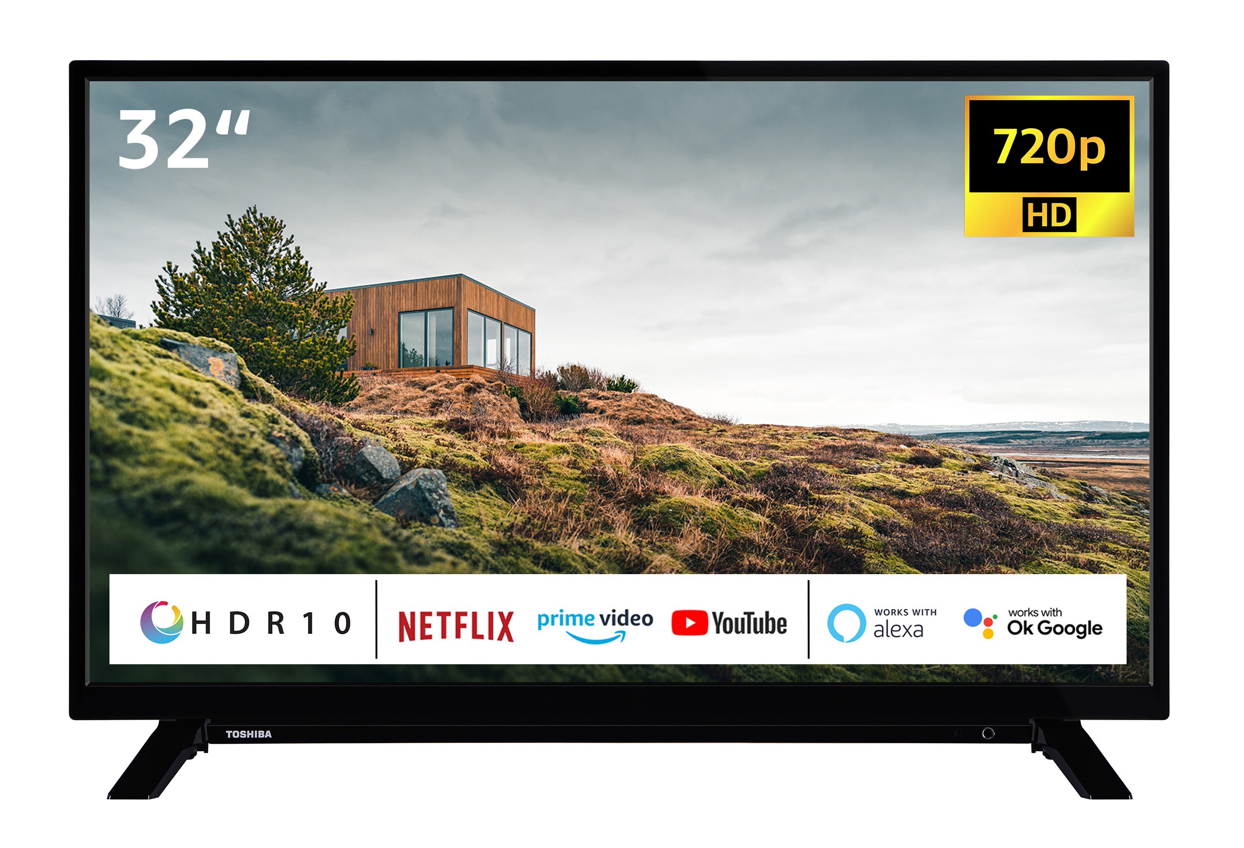 Toshiba 32W2263DG 32 Zoll LED Fernseher, Smart TV, HD Ready, HDR, Netflix/Prime Video