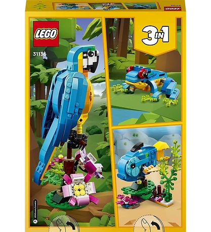 LEGO? Creator - Eksotisk Papeg?je 31136 - 3-i-1 - 253 Dele