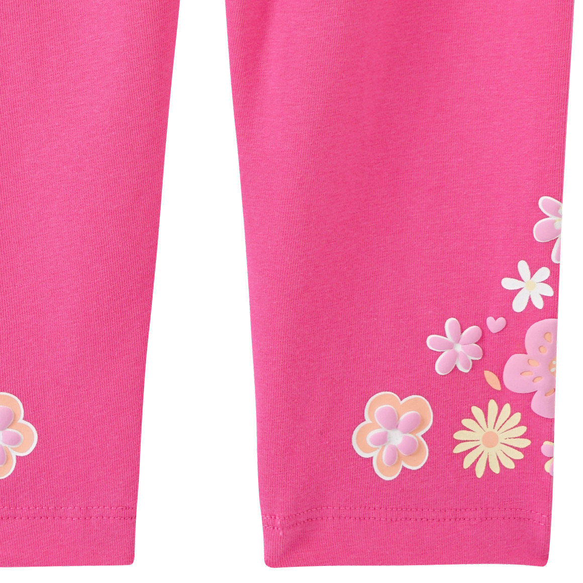 Topolino Mädchen Capri-Leggings mit gummiertem Print pink