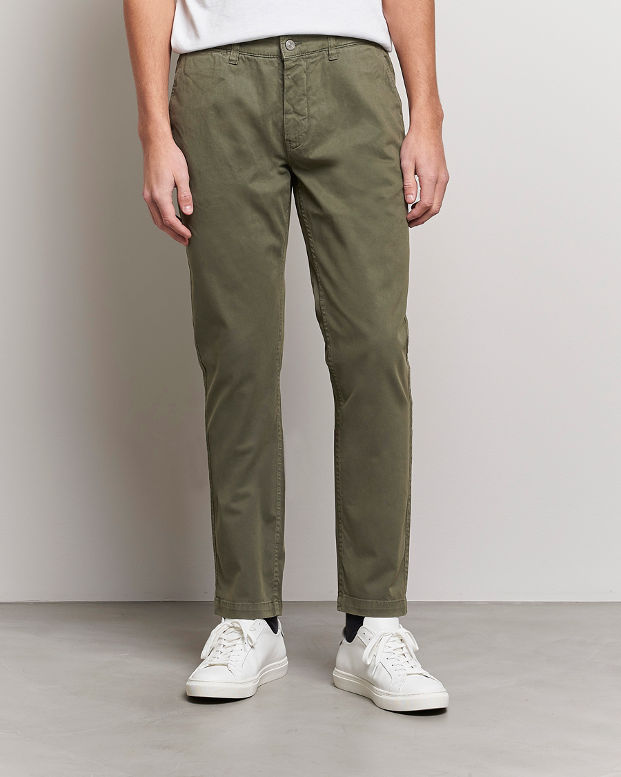 NN07 Marco Slim Fit Stretch Chinos Army Green
