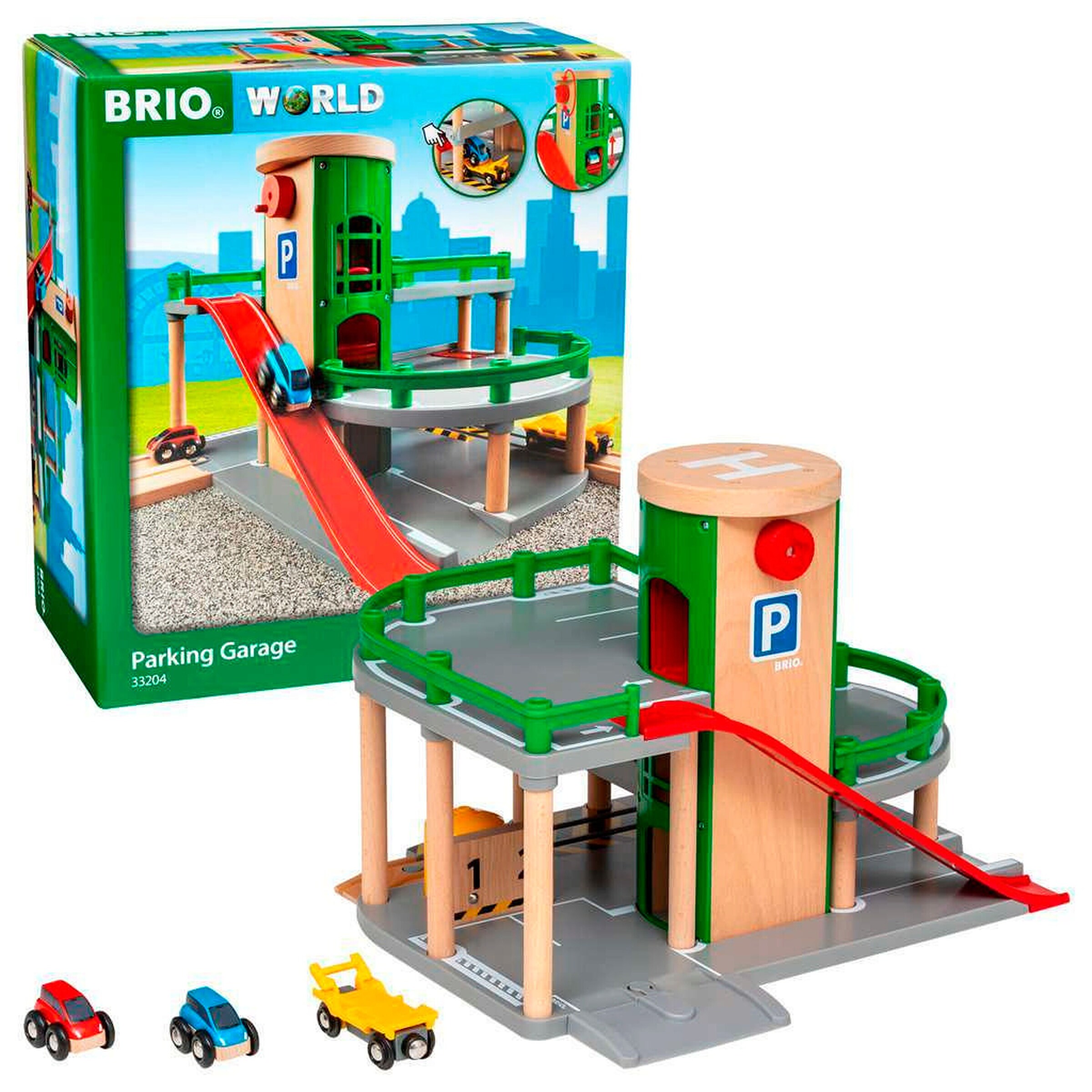 BRIO Parkhaus, Straßen & Schienen