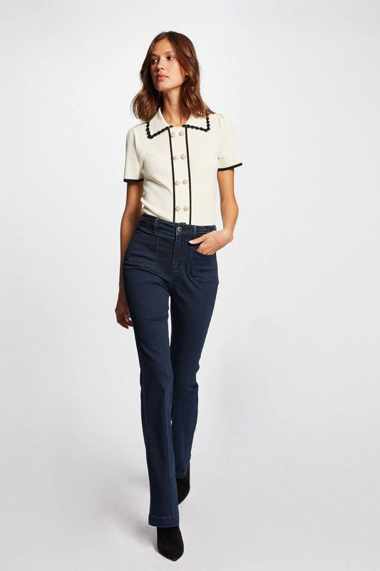Morgan - 221-PSVEN - Jeans - Donkerblauw - Flared - High Waist