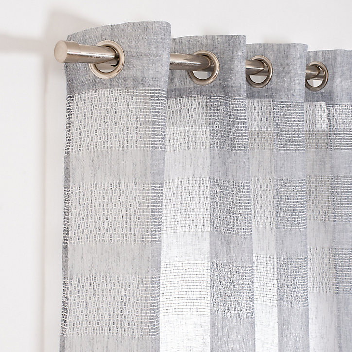 Voilage tamisant à œillet Hanna Rocle l.140 x l.240 cm gris
