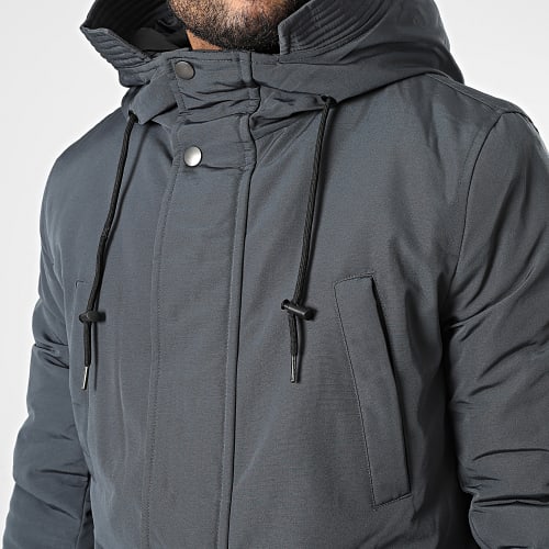 Parka Capuche Gris Anthracite