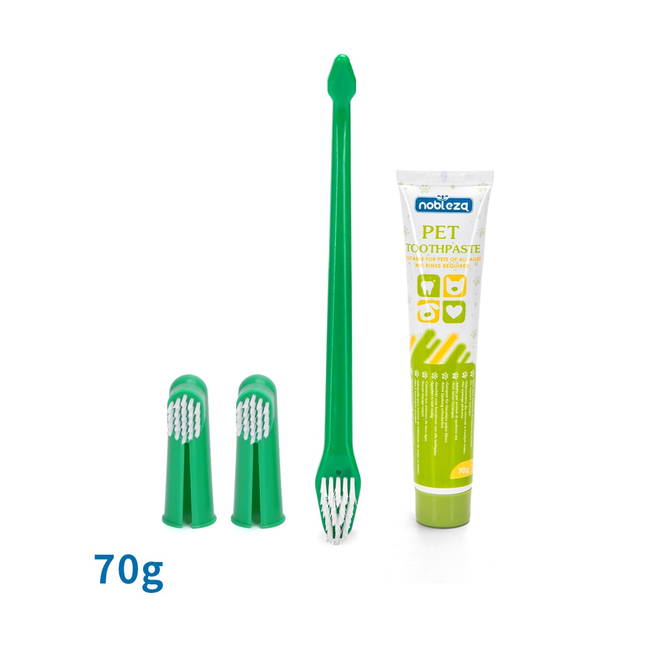nobleza - 3 in 1 Zahnpflege Set mit Zahnpasta