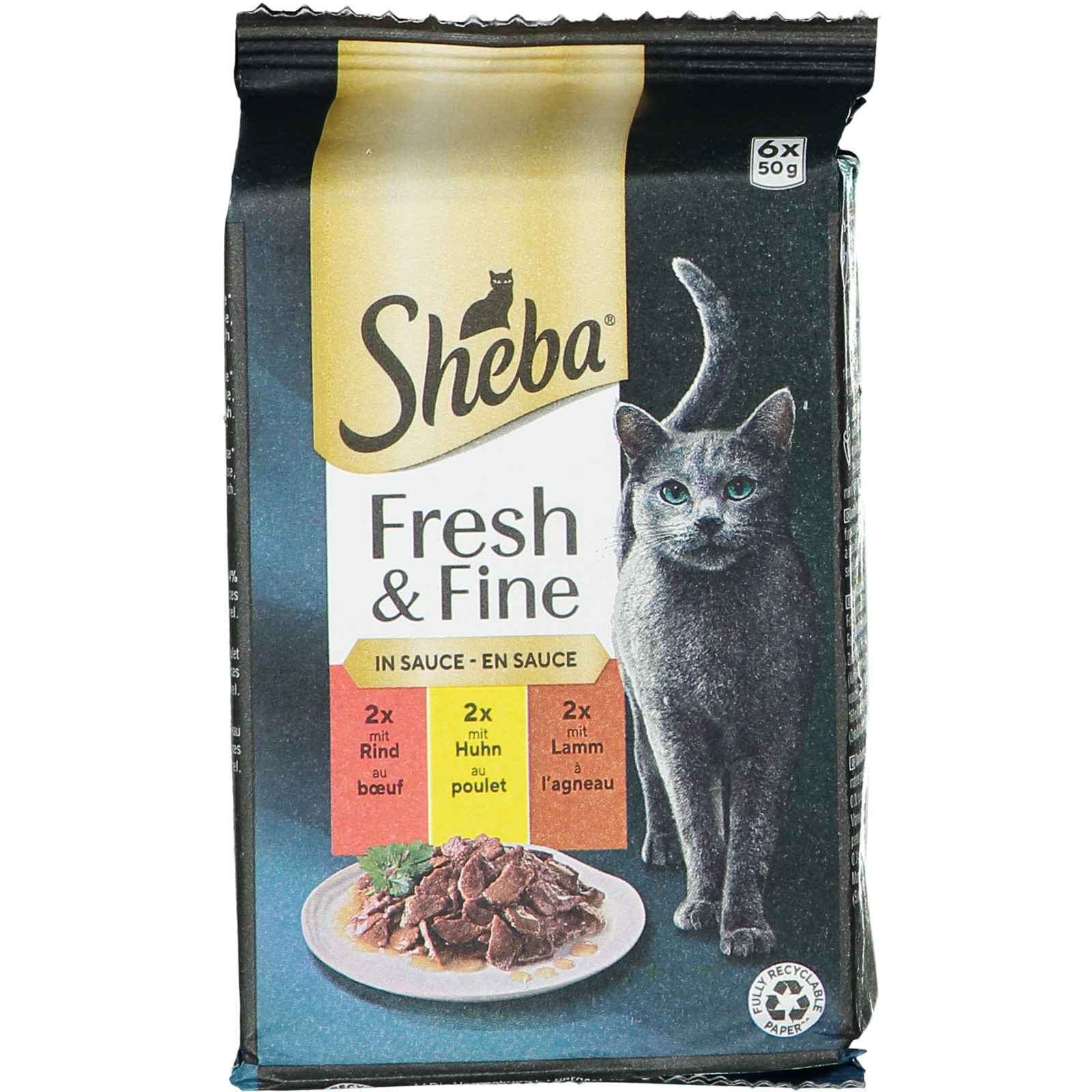 Sheba Fresh&Fine 6x50g Sauc herzh Kompos