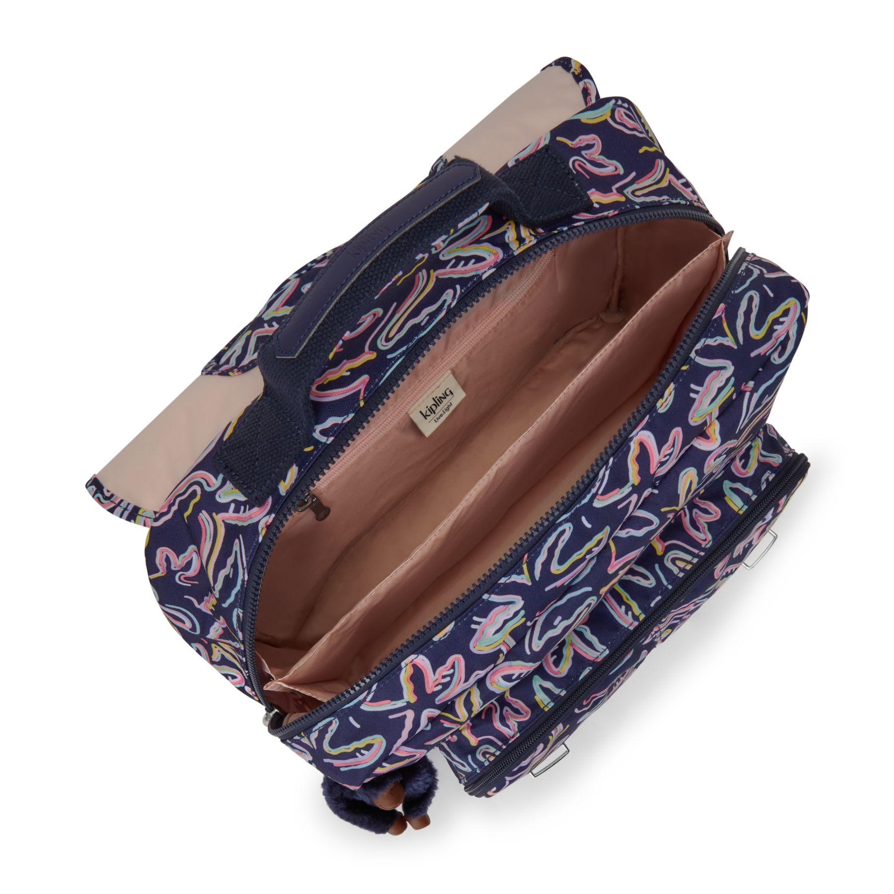INIKO Sac D’école Medium avec Bretelles Rembourrées - Palm Fiesta Print