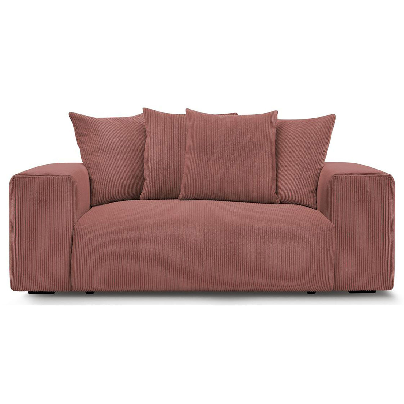Bobochic Canapé 2 places moelleux voltaire rose - 220x124x75 cm