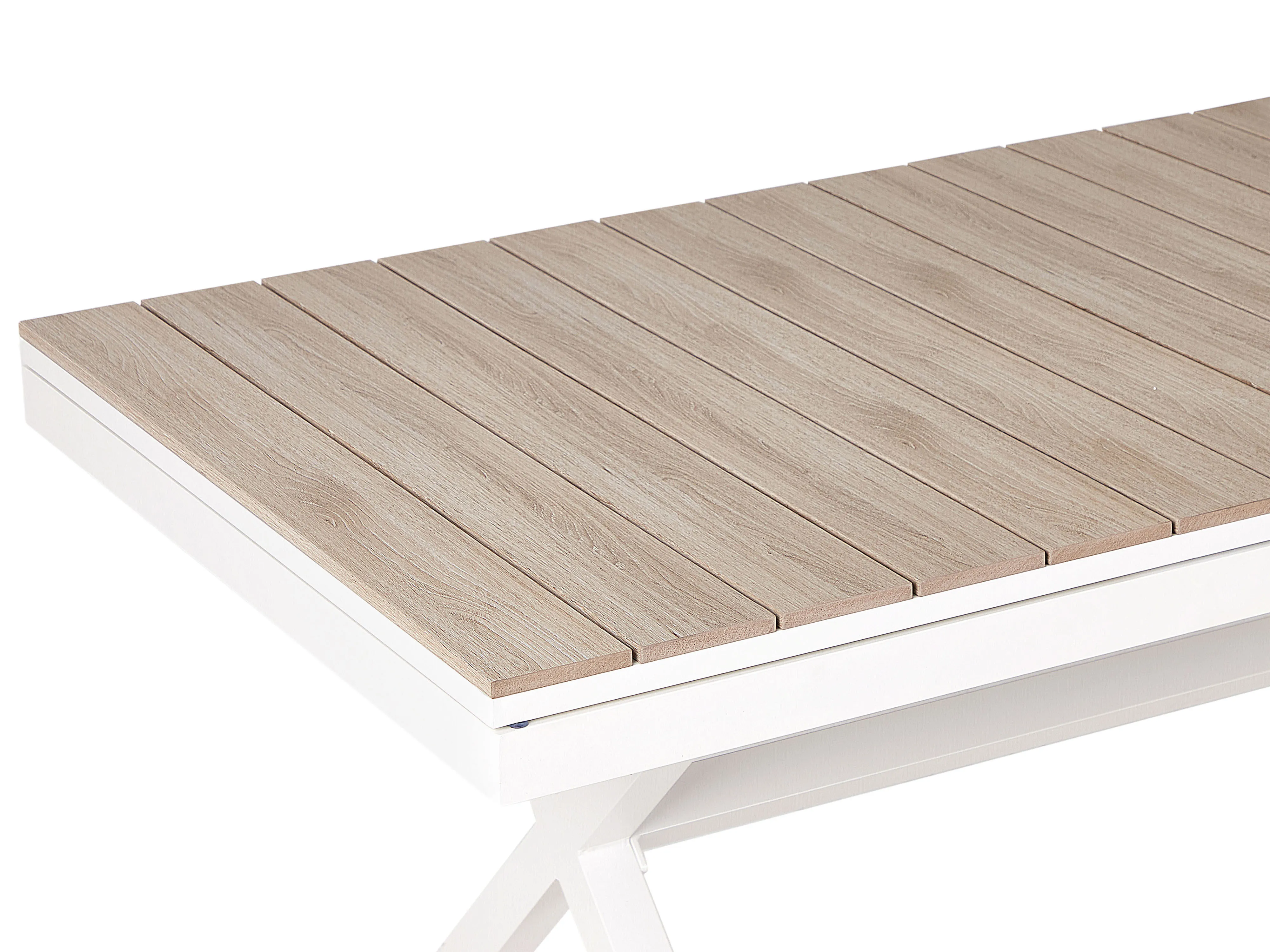 Uitschuifbare tuintafel FANES 184/242 cm 90 cm Metaal Wit