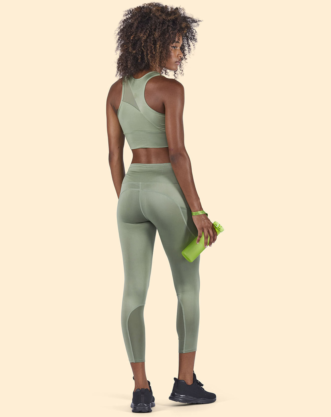 Onamaste Legging de sport kaki