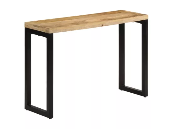 Table console 110x35x76 cm bois de manguier massif brut