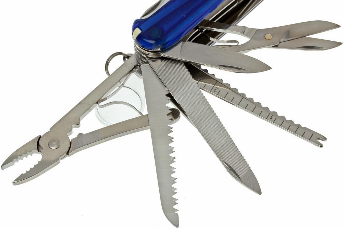 Victorinox Swisschamp transparant blauw 1.6795.T2 Zwitsers zakmes