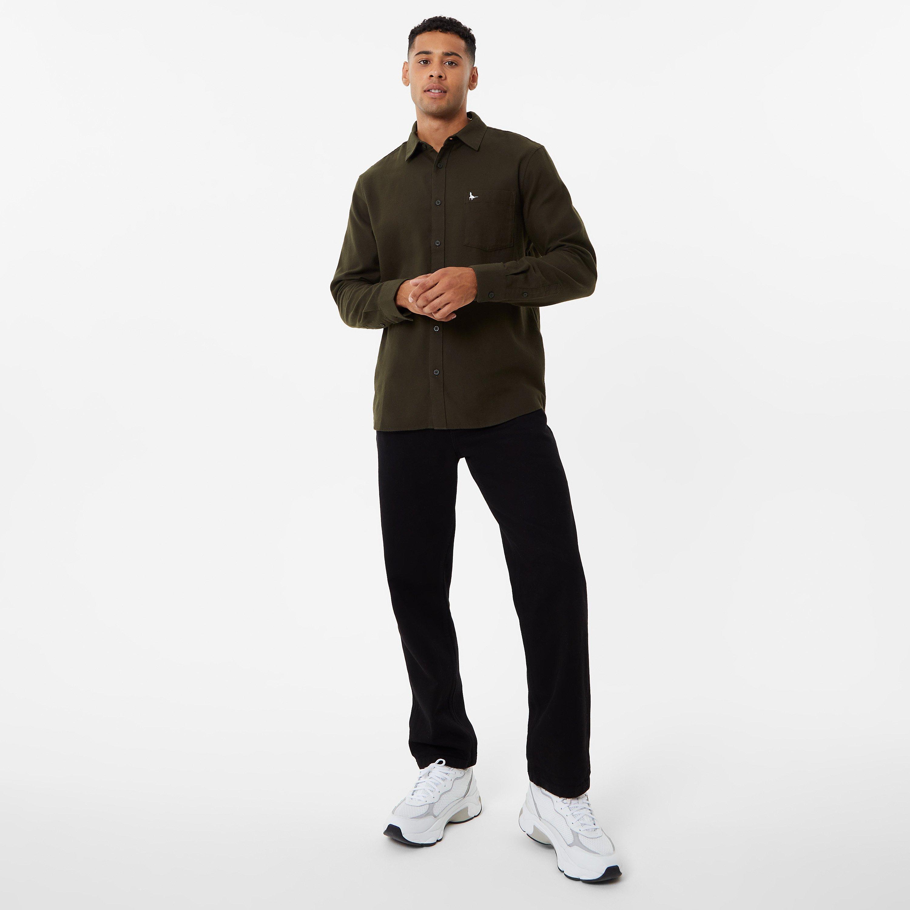 Jack Wills JW Plain Flannel Shirt Mens