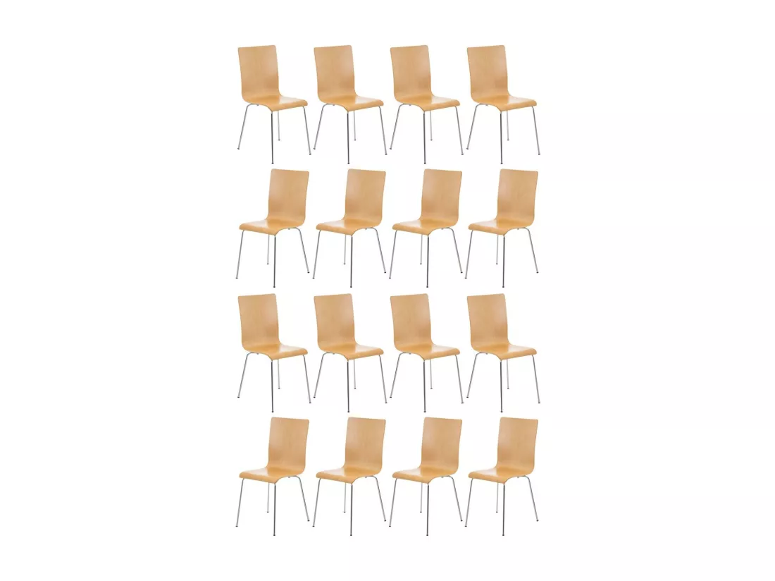 Lot de 16 Chaise de conférence - Bois & Antique - Nature - PEPE