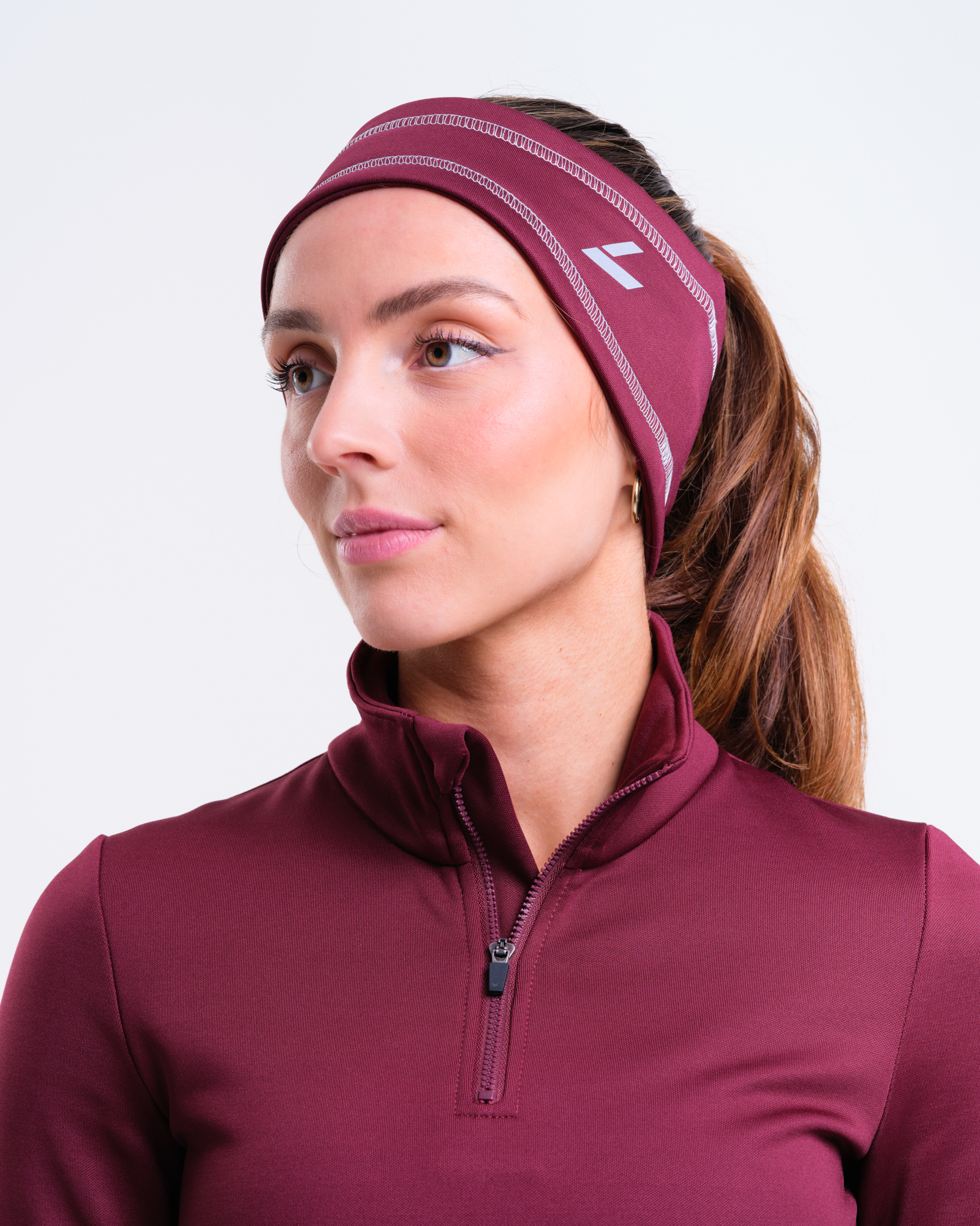 LEVITY Accelerate Brushed Headband Burgundy - One Size