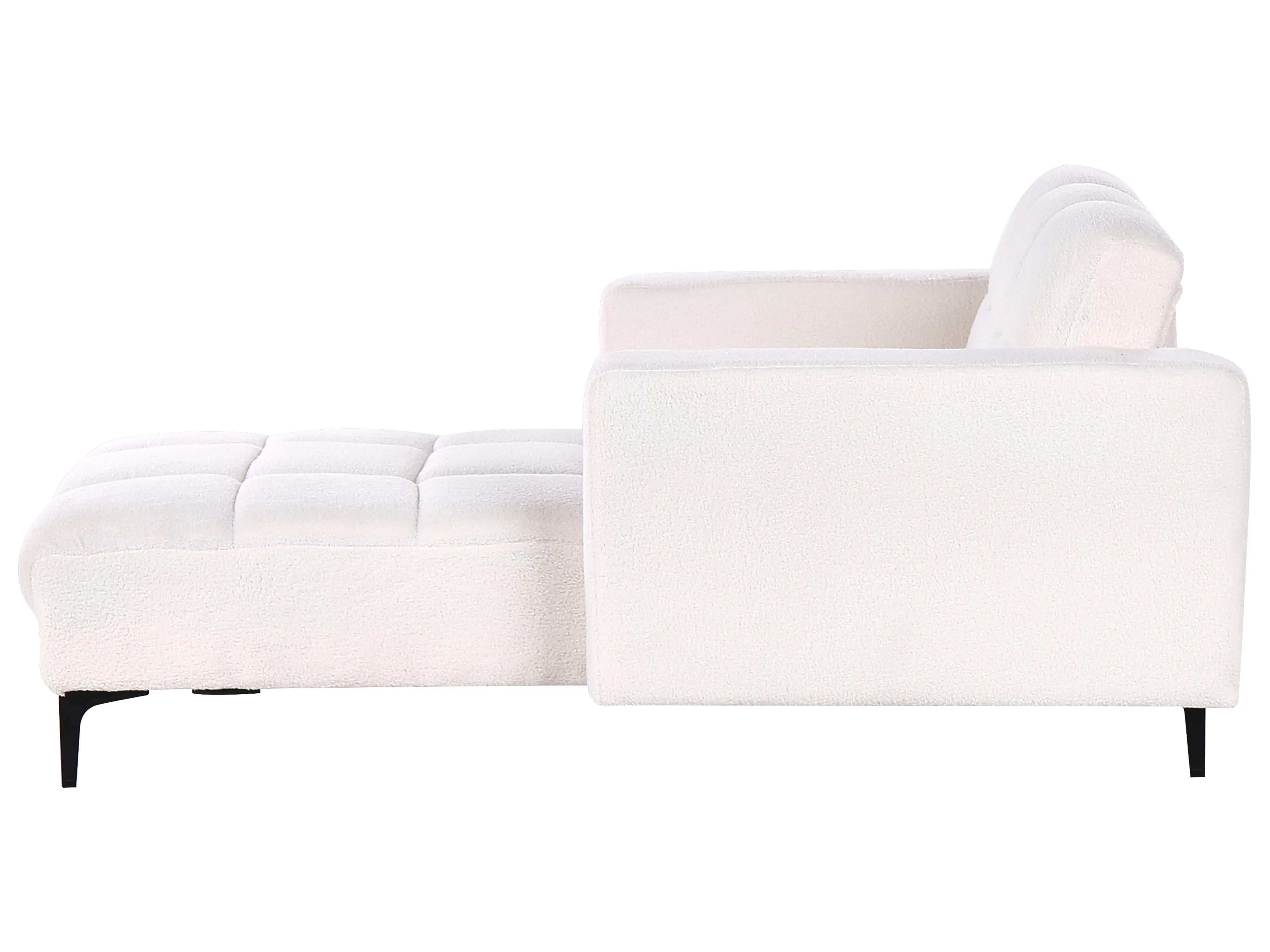 Chaise longue ALNES Bouclé Wit