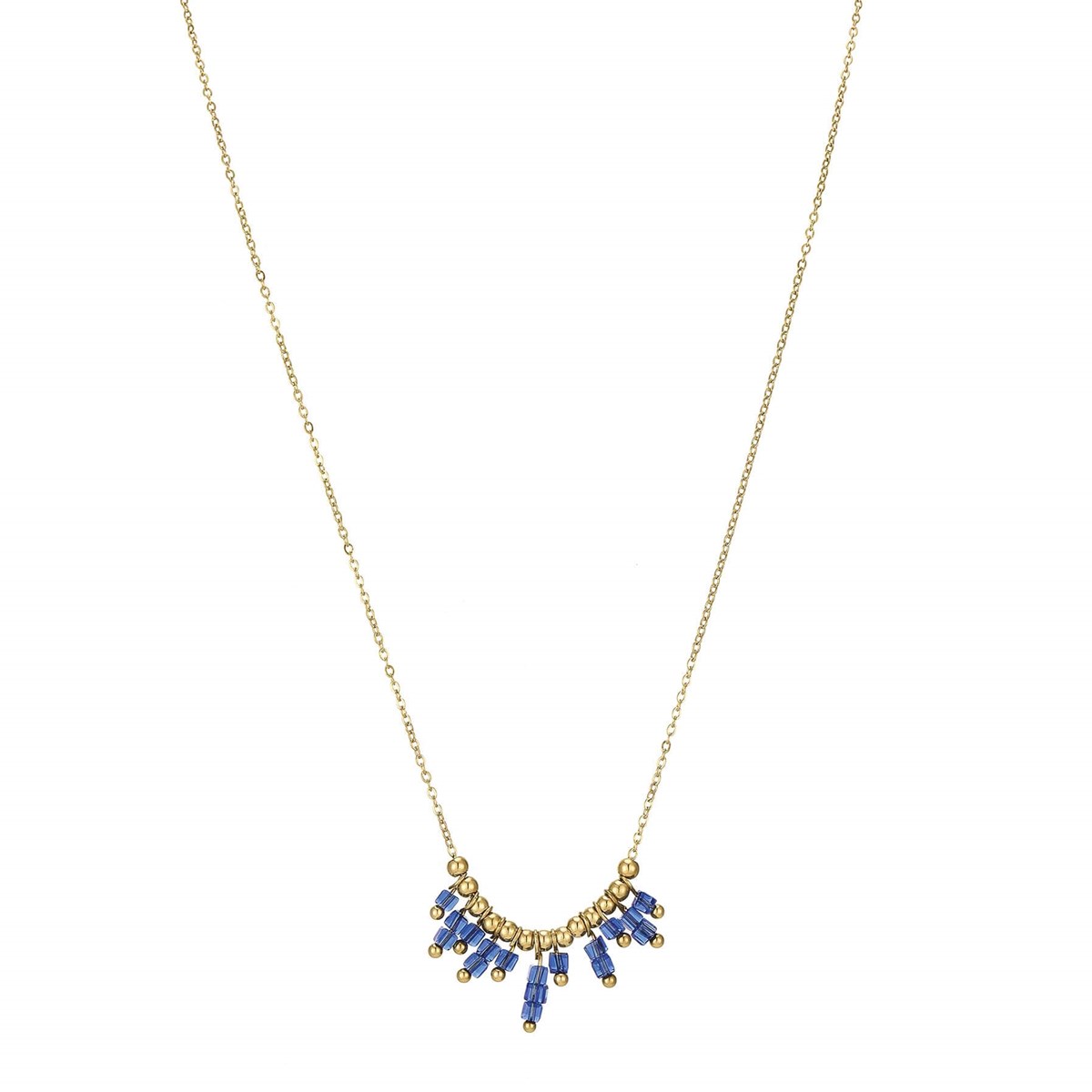 Collier Bohème cristal bleu royal