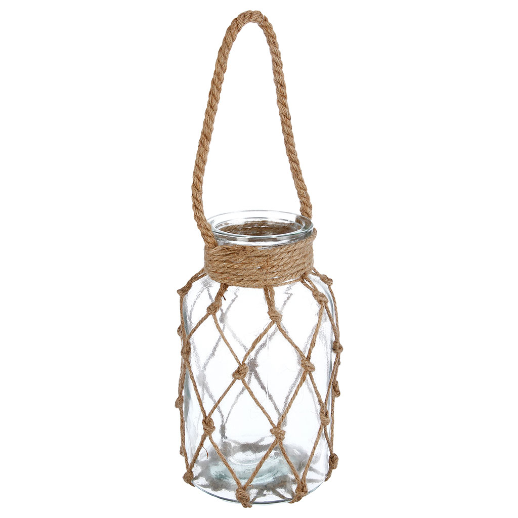Bocal photophore raffia H 26cm