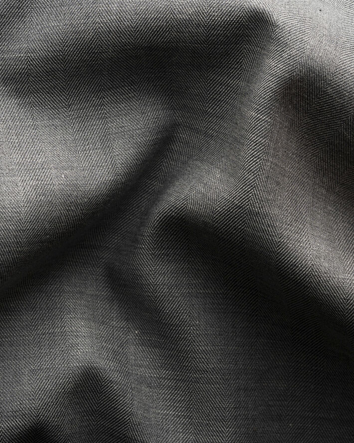 ETON HERRINGBONE WRINKLE FREE FLANNEL SH Grå