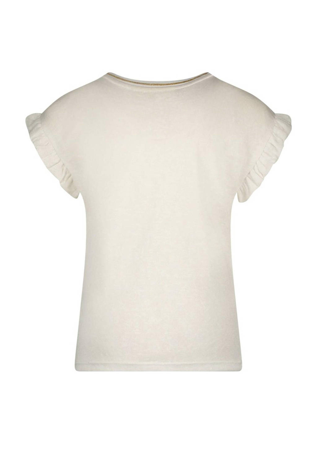 Like Flo T-shirt met ruches offwhite
