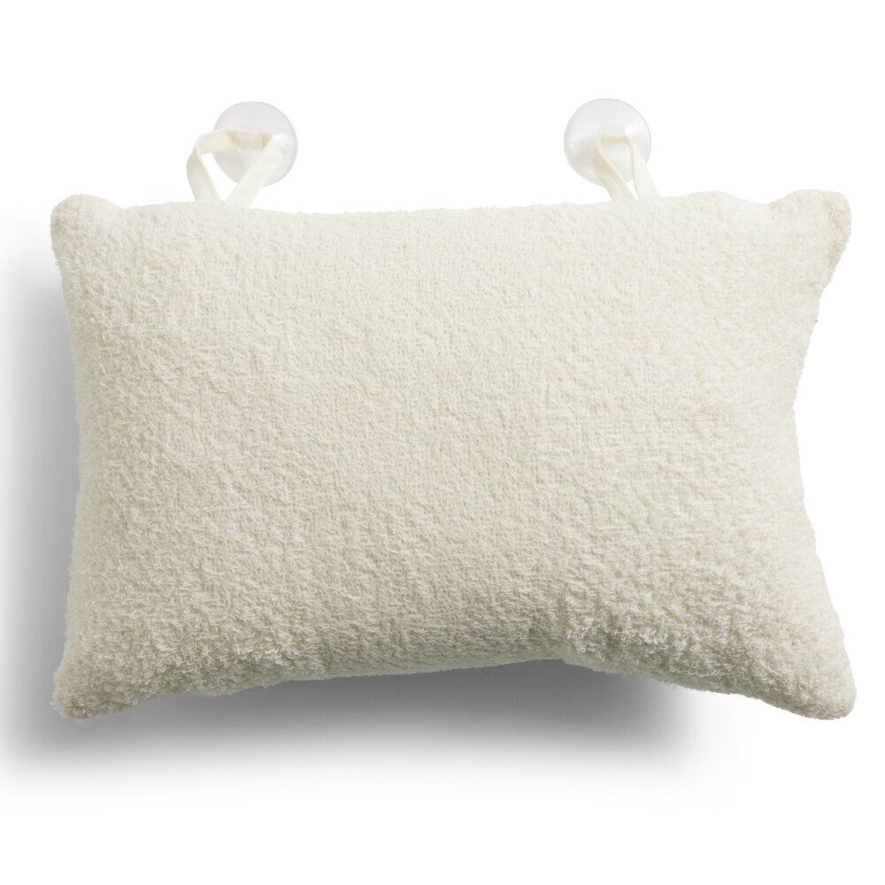 Oreiller de bain textile avec ventouses 33x24x10cm
