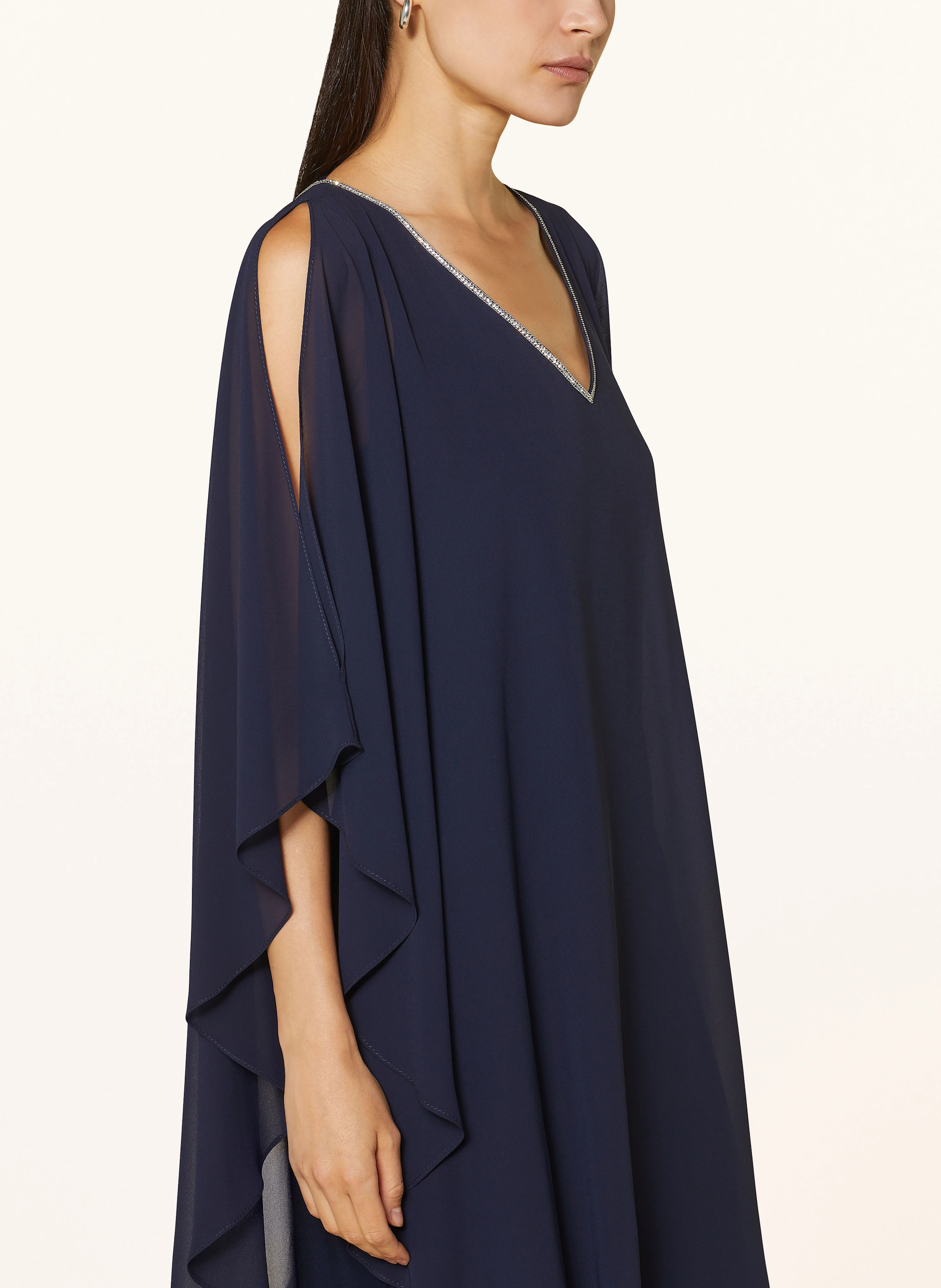 Joseph Ribkoff SIGNATURE Cocktailkleid im Materialmix mit Schmucksteinen
