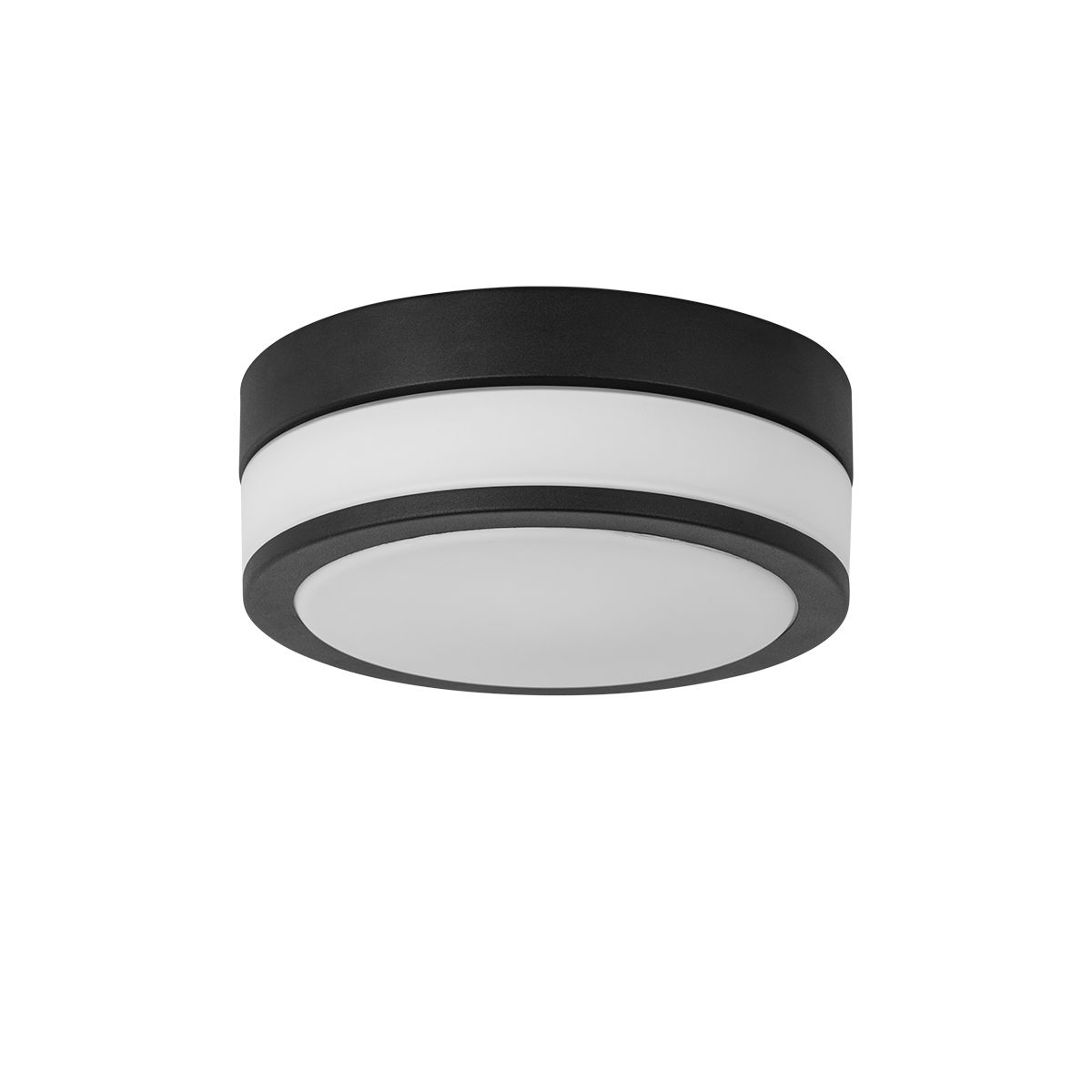 Moderne plafondlamp zwart 23 cm IP44  - Flavi
