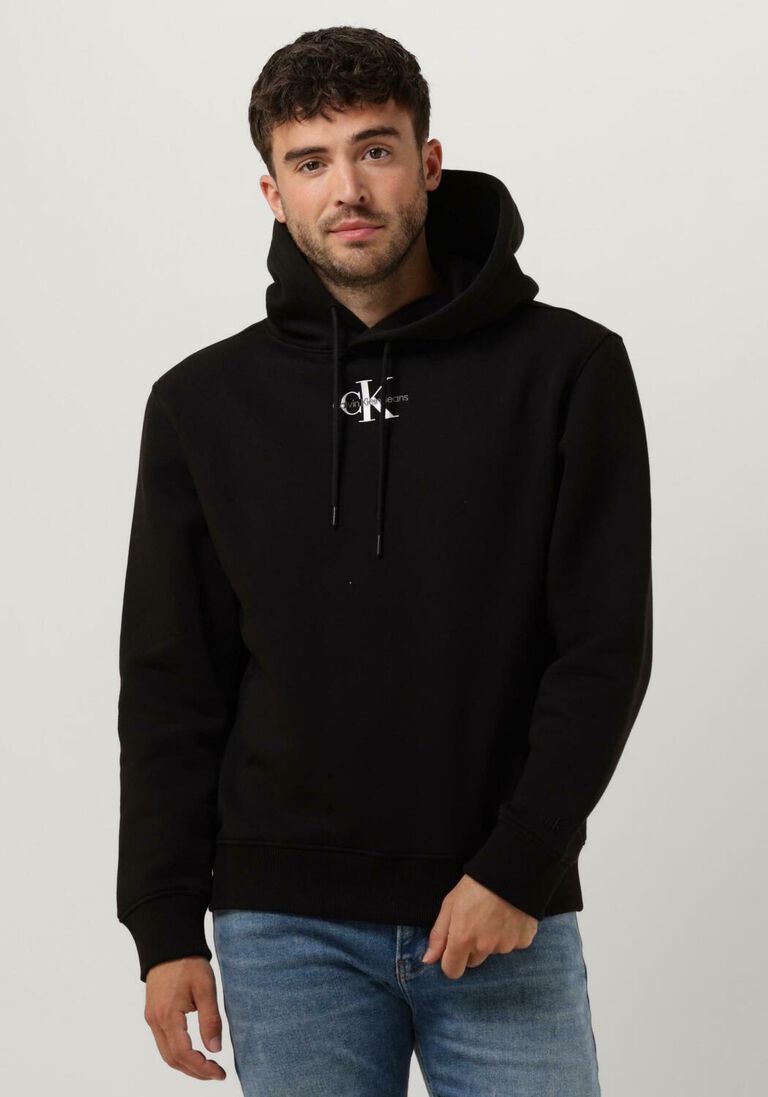CALVIN KLEIN zwarte calvin klein sweater monologo hoodie