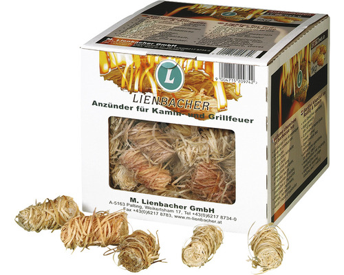 Aanmaakblokjes voor open haarden en barbecues, Lienbacher, vanaf 6 x 1,0 kg, ca. 80 stuks