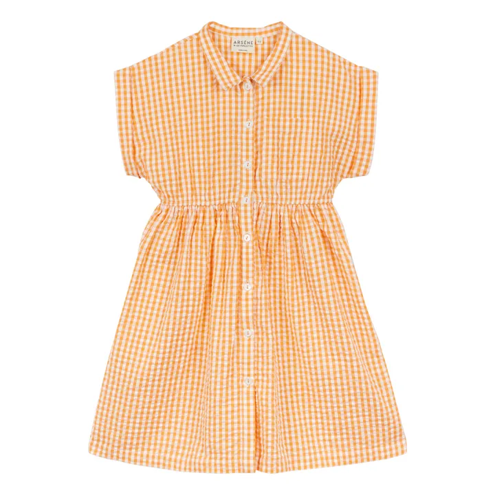Arsène et Les Pipelettes Robe Filomene Coton Bio | Orange