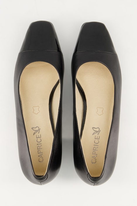 Caprice Leder-Pumps, farbige Spitze, Komfortweite