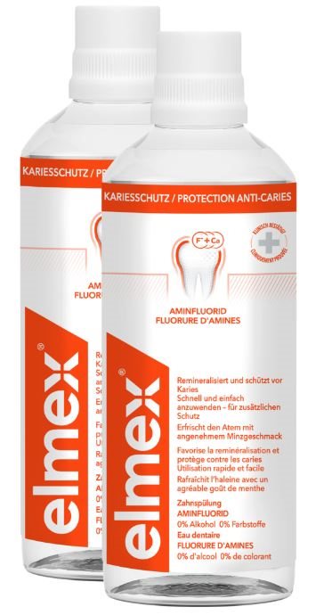 ELMEX KARIESSCHUTZ Zahnspülung<br>2 × 400 ml, Flasche, Duo