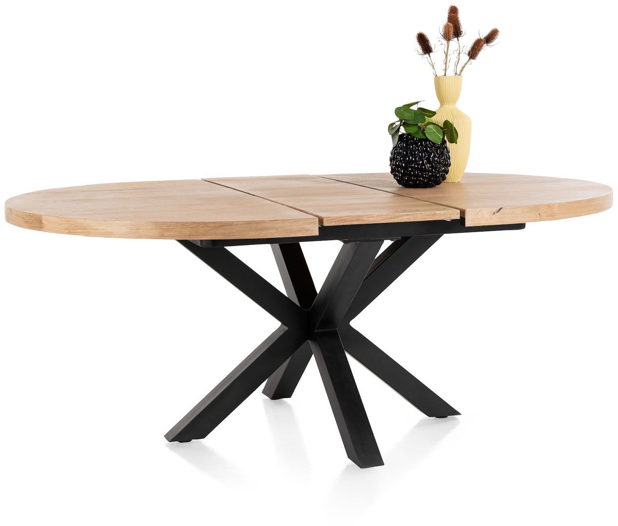 Henders en Hazel   Metalox Rond Uitschuiftafel