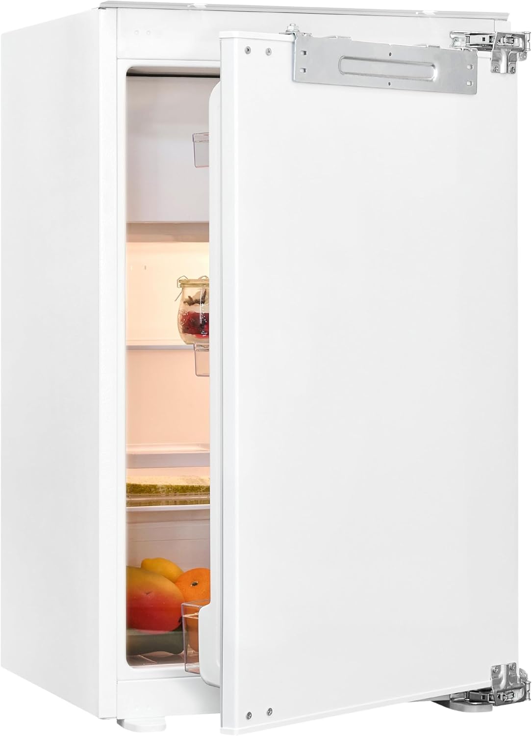 Exquisit Einbaukühlschrank mit Gefrierfach | 119 l Nutzinhalt, Energieklasse E, 40 dB(A) | kompakte Bauform, 4-Sterne-Gefrierfach, LED-Beleuchtung, elektronische Regelung | EKS5131-4-FE-090E