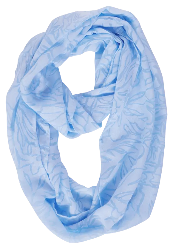 Loop mit Ausbrenner Print - soda blue