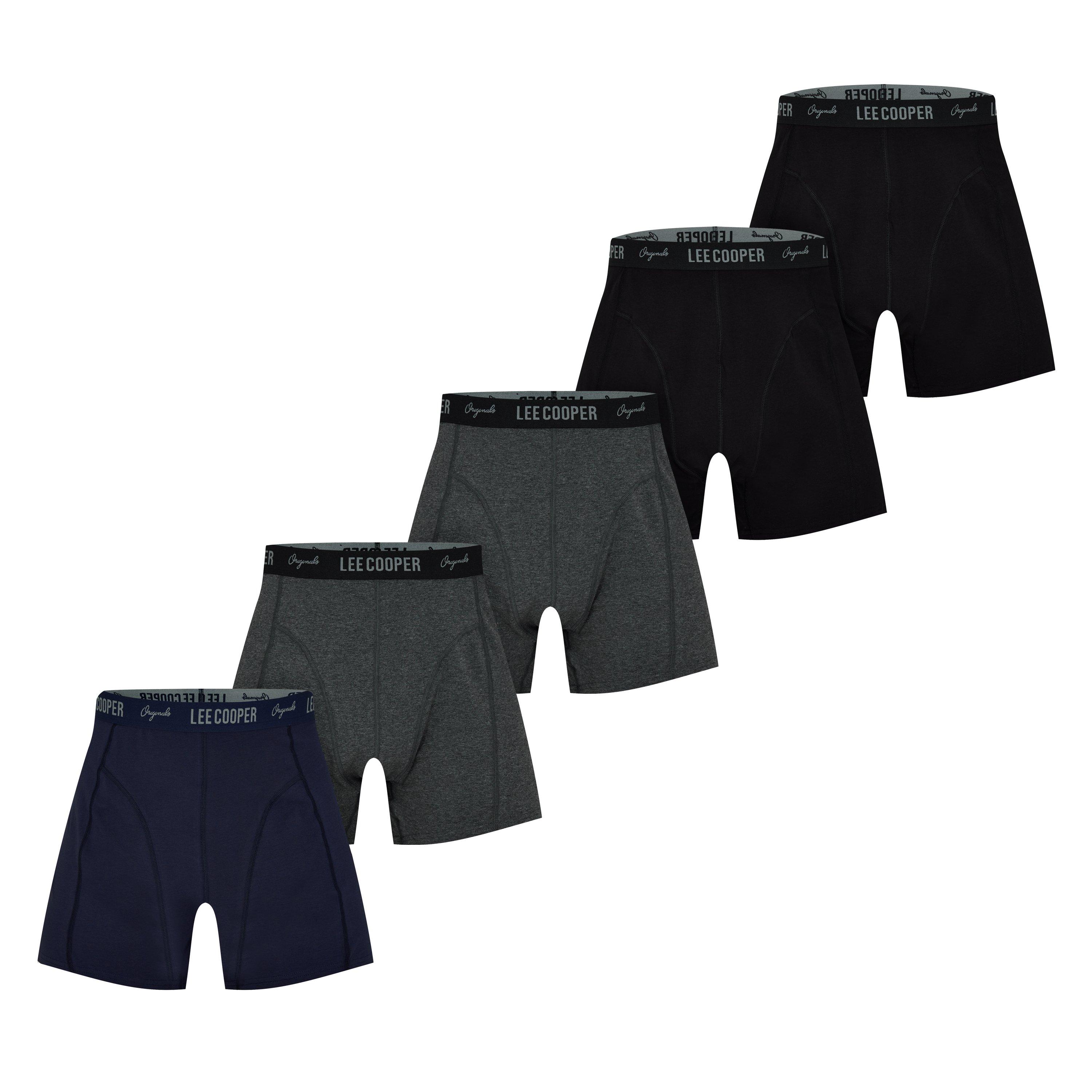 Lee Cooper Essential Mens Boxer Trunk 5-Pack