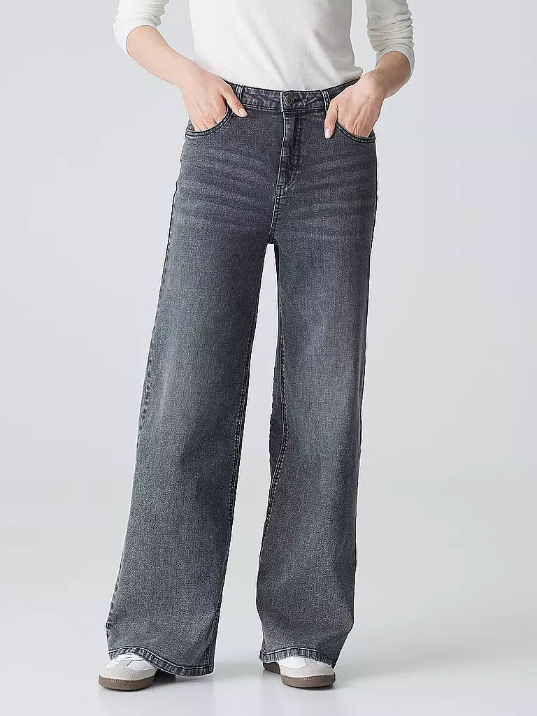 OPUS Jeans Wide Fit MARLI PALAZZO grau