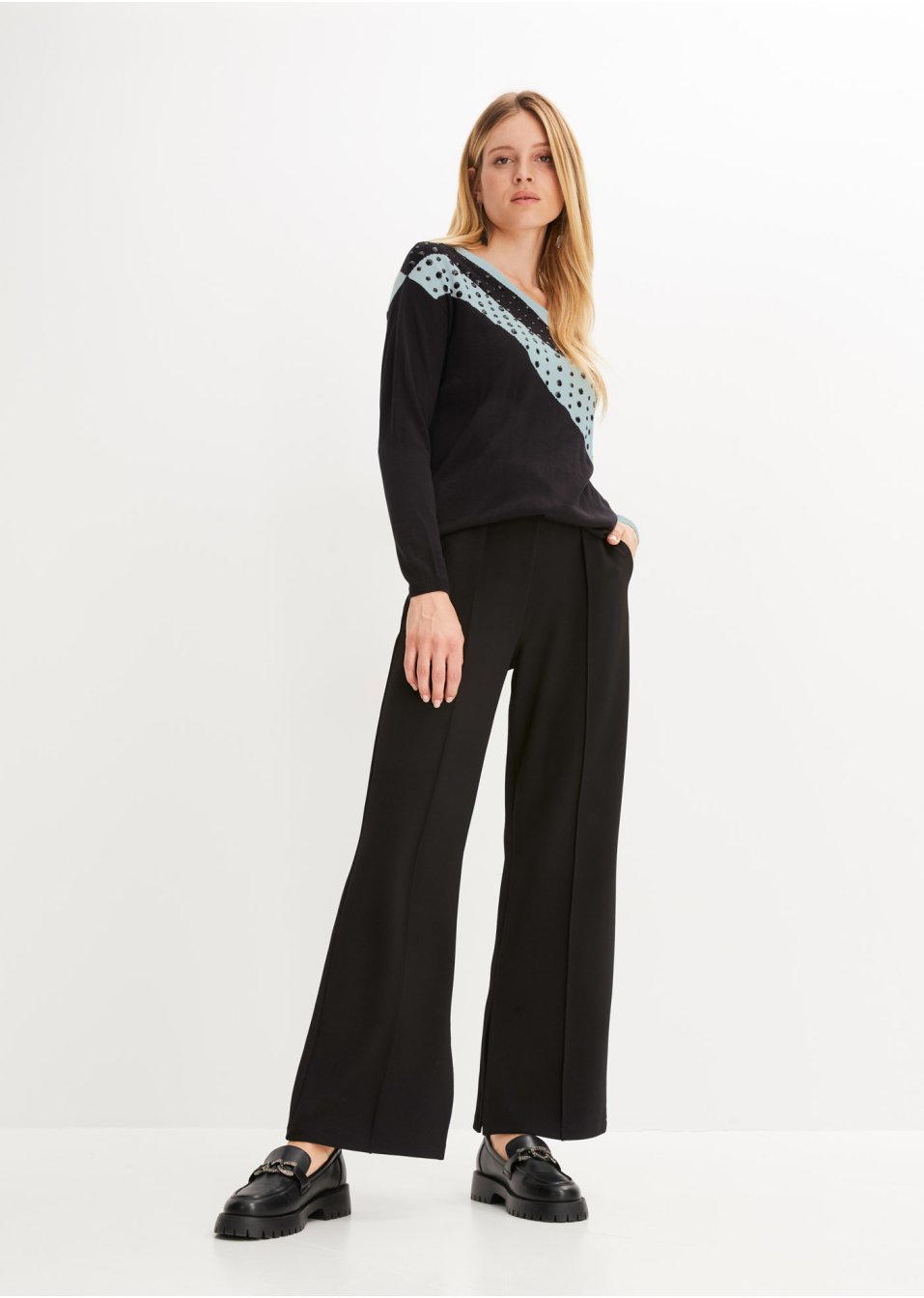 Pull oversize avec application