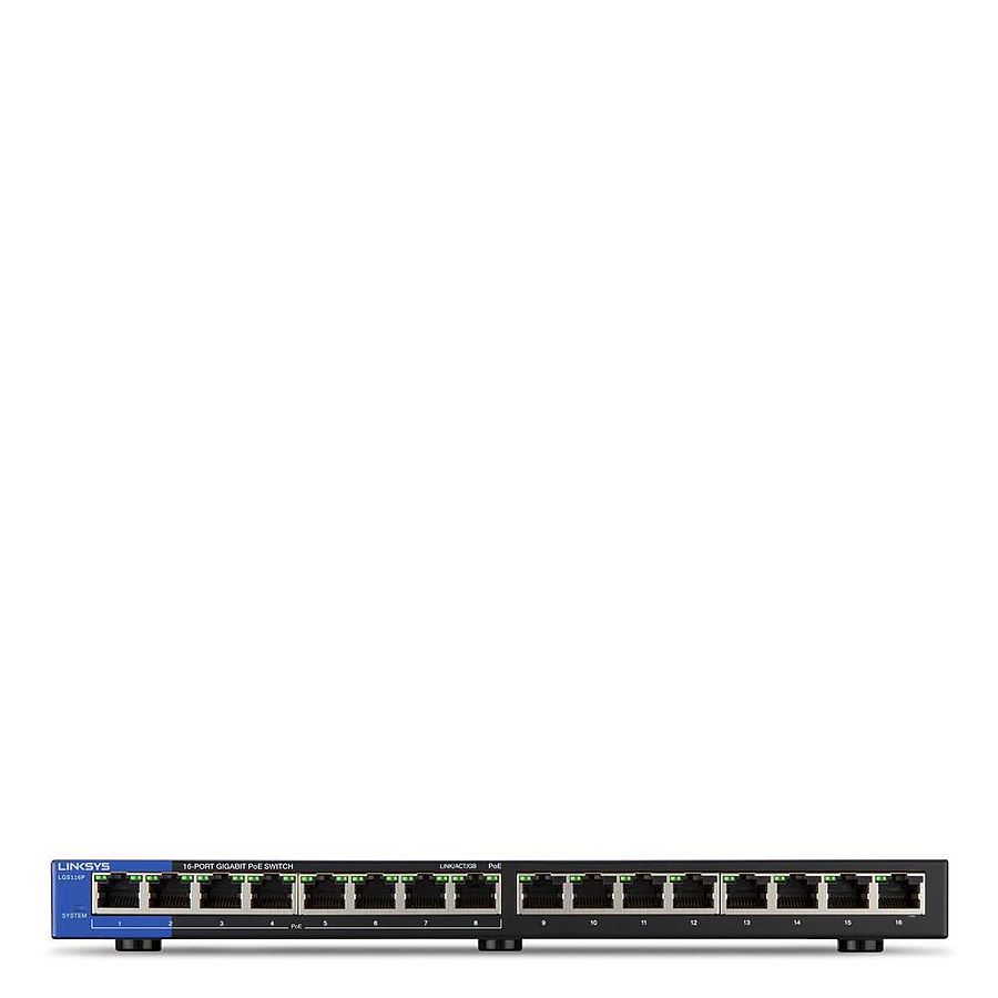 Linksys LGS116P - Switch non manageable PoE+ (80W)