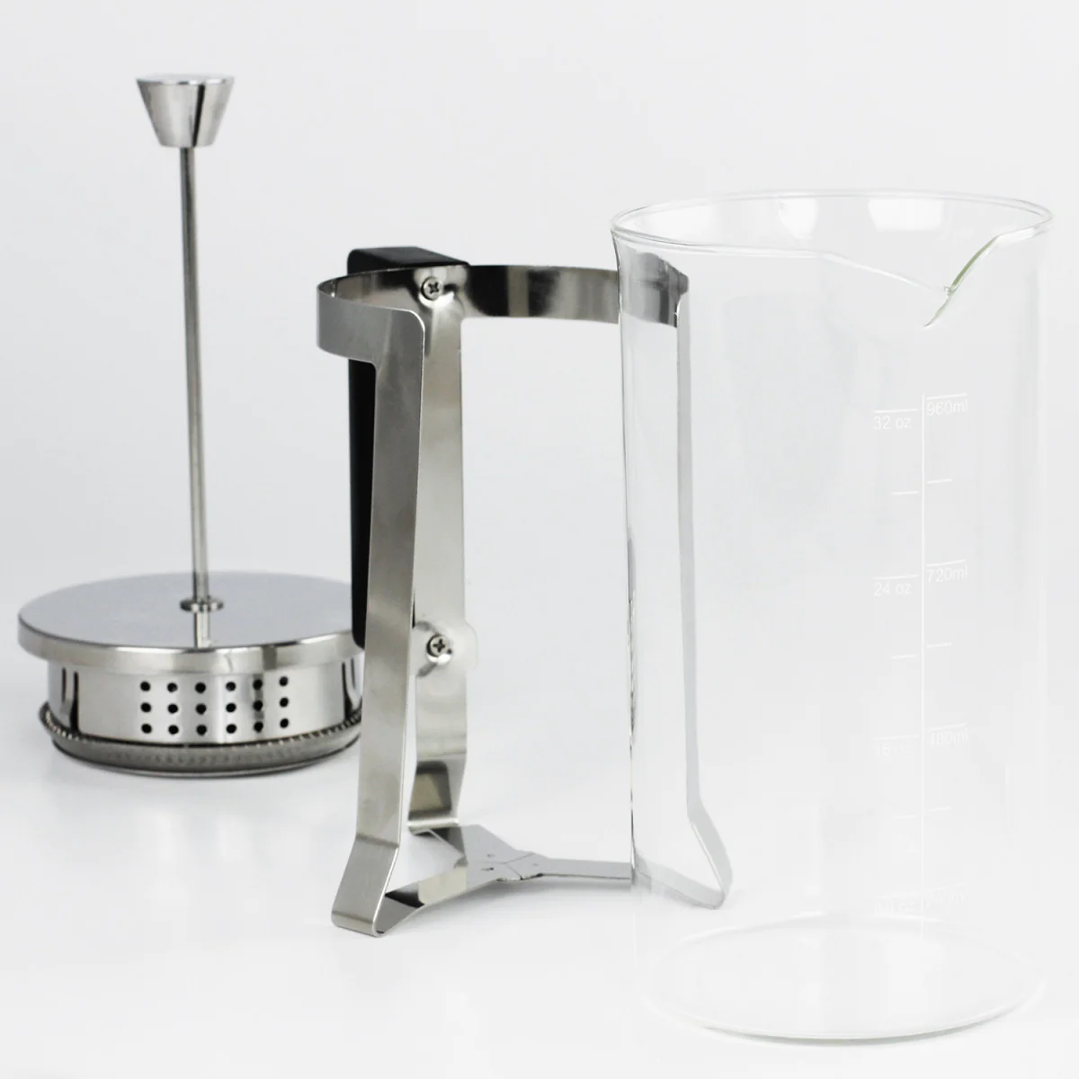 Cafetière à piston simple paroi Arabica - Verre transparent Cristel