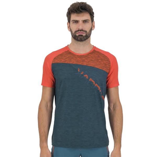T-shirt randonnée KARPOS CRODA ROSSA JERSEY DARK SEA/PAPRIKA/BALSAM