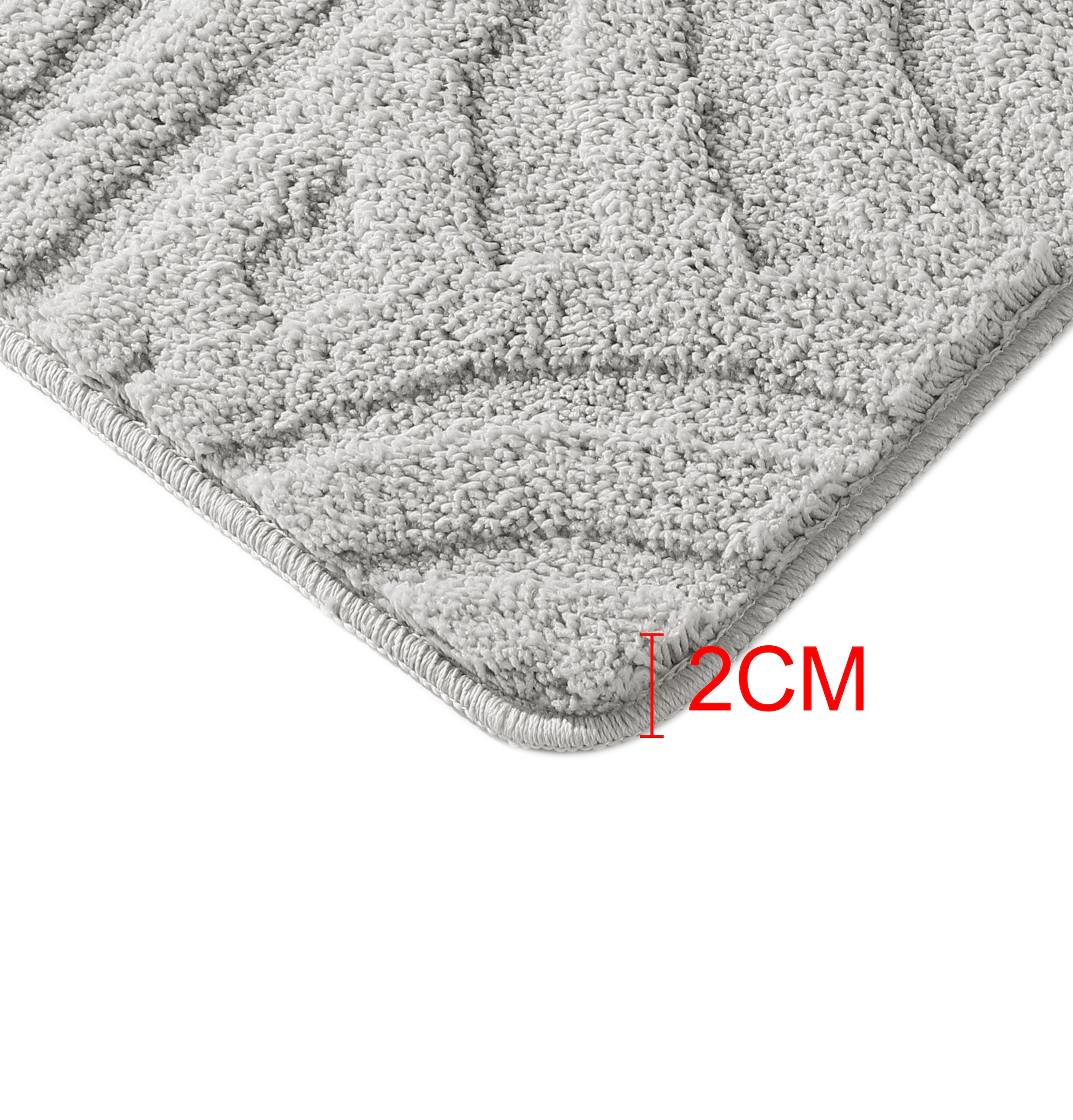 my home Badematte »Sanremo Scandi, Badvorleger, Badezimmer Teppich, Duschvorleger« Höhe 20 mm rutschhemmend beschichtet strapazierfähig Badteppich, Uni Farben, Hoch-Tief-Effekt, modernes Muster, Boho
