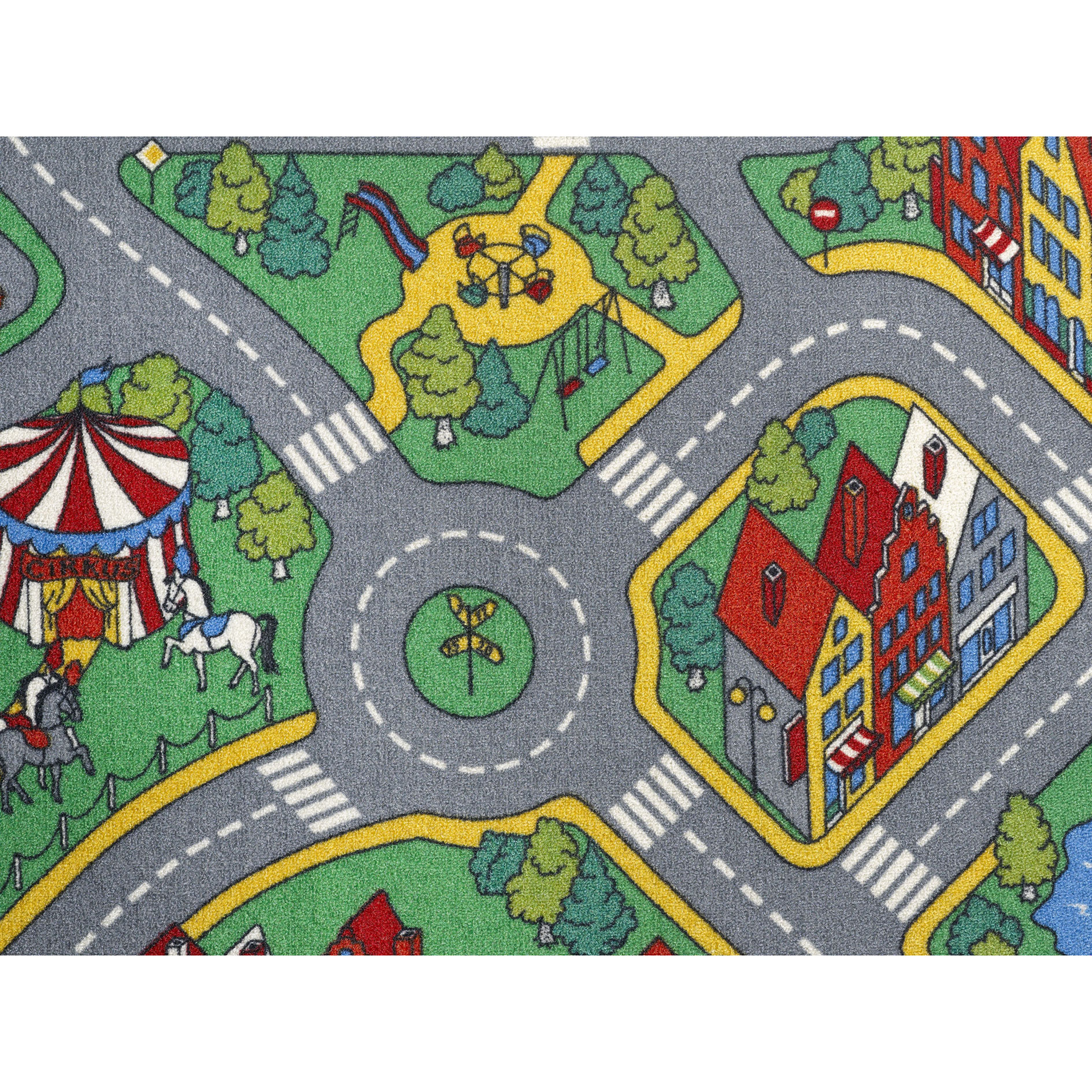 Kinder-Spielteppich - bunt - Straße - 4 Meter breit